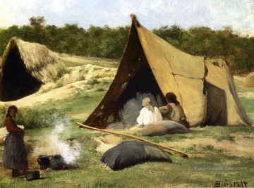 Albert Bierstadt Werke - Indian Camp Albert Bier